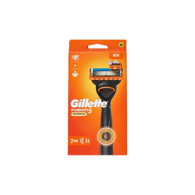 Gillette Fusion 5 Rasoio Power + 2 Ricariche 1pz