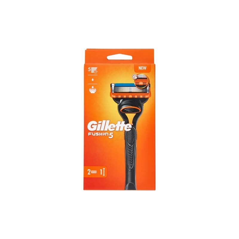 Gillette Fusion 5 Rasoio Manual + 2 Ricariche 1pz