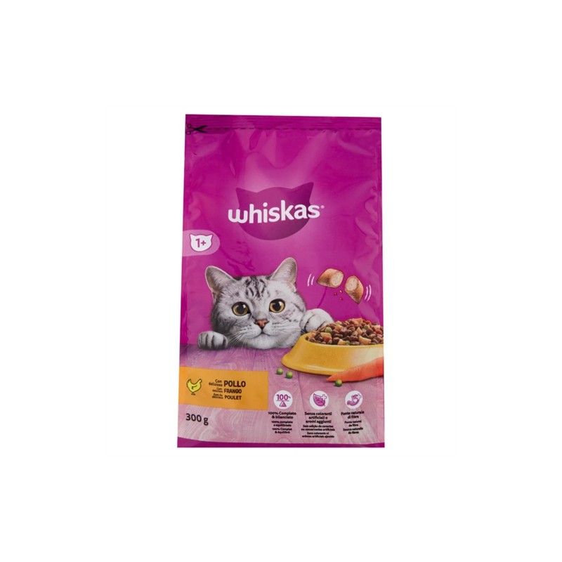 Whiskas 1+ Cat Crocchette Pollo New 300gr