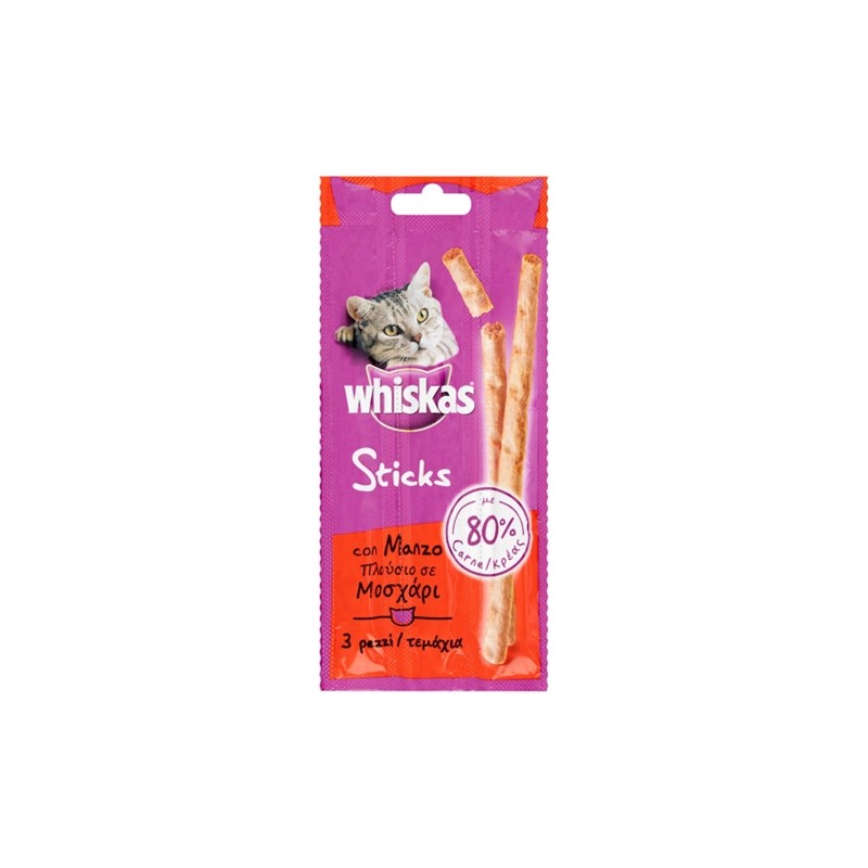 Whiskas Cat Sticks Manzo New 18gr