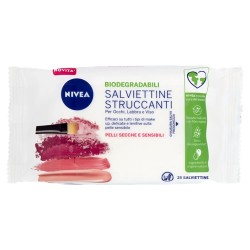 Nivea Salviettine Struccanti Biodegradabili - Pelli Secche E Sensibili New 25pz