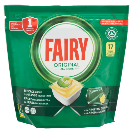 8006540763056 Fairy All In One Lemon 17pz