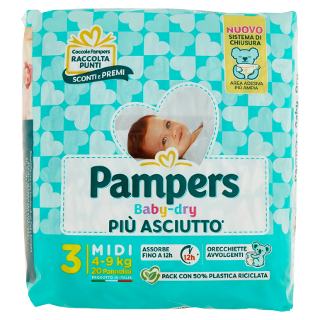 8001480307797 Pampers Pannolini Baby-Dry Taglia 3 - 4/9kg 20pz