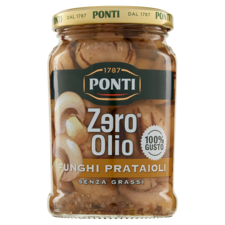 8001010039563 Ponti Zero Olio Funghi Prataioli 300gr