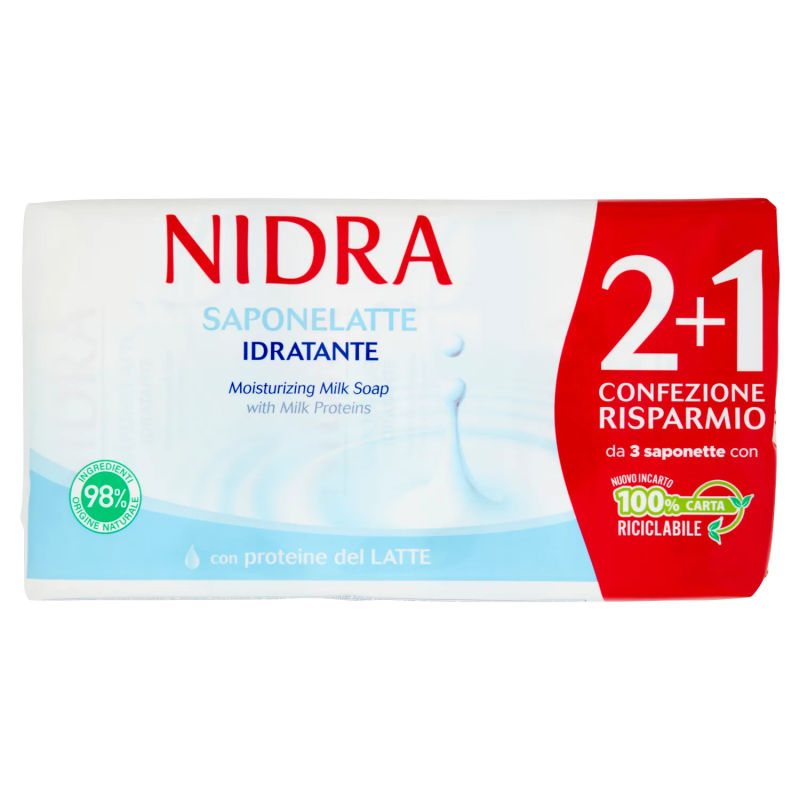 8003510034406 Nidra Sapone Solido Idratante New 3x90gr