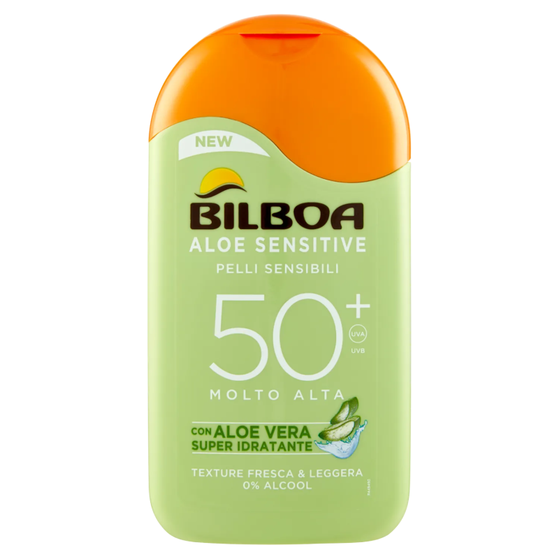 8002410023770 Bilboa Aloe Sensitive Latte FP50+ 200ml