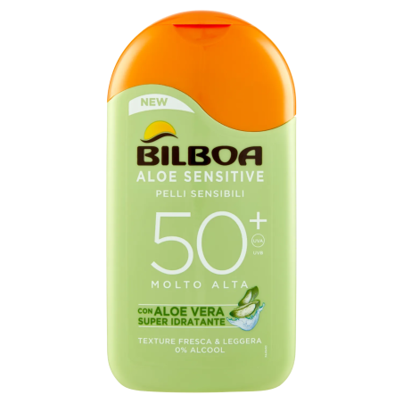 8002410023770 Bilboa Aloe Sensitive Latte FP50+ 200ml