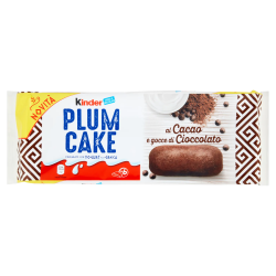 Kinder Plum Cake Al Cacao e Gocce Di Cioccolato 6x33gr