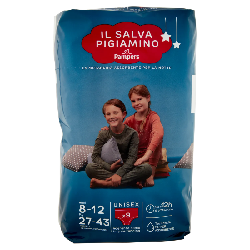 8001480305700 Pampers Il Salva Pigiamino 8/12 Anni Unisex 9pz