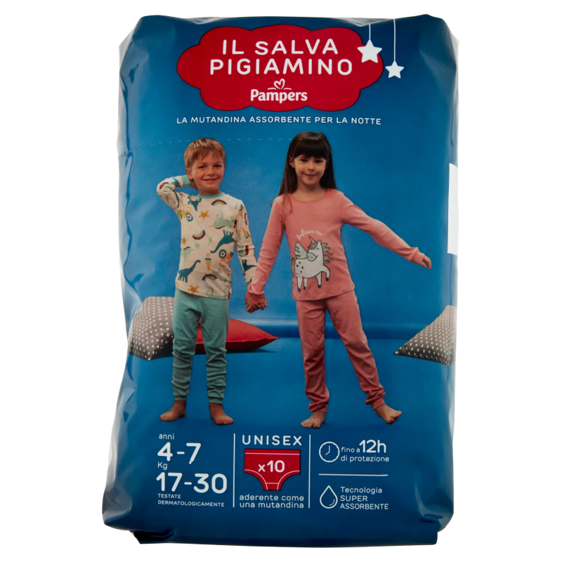 Pampers Il Salva Pigiamino 4/7 Anni Unisex 9pz