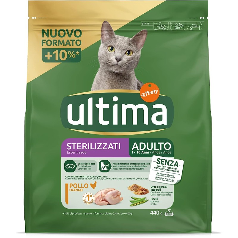 Ultima Cat Crocchette Adulto Sterilizzato Pollo 440gr