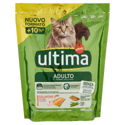 8059149429991 Ultima Cat Crocchette Adulto Salmone e Riso 440gr