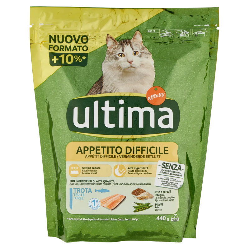 8059149429984 Ultima Cat Crocchette Appetito Difficile 440gr