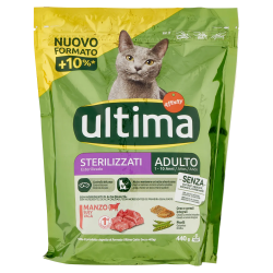 8059149430034 Ultima Cat Crocchette Adult Sterilizzato - Manzo 440gr