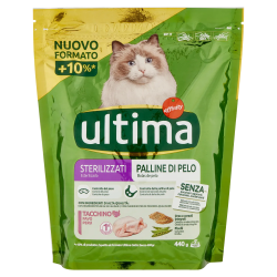 Ultima Cat Crocchette Sterilizzato Hairball 440gr