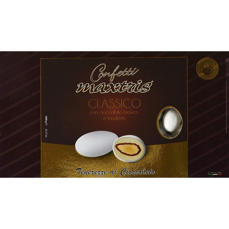 8022470205312 Maxtris Confetti Ciocomandorla Classico Bianco 1000gr