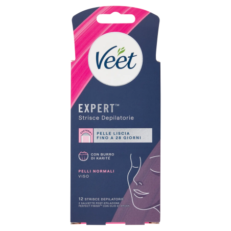 8055719110856 Veet Expert Strisce Viso Pelli Normali 12pz