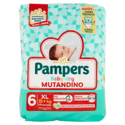 8001480307469 Pampers Baby Dry Mutandino Extralarge 15+ Kg 14pz