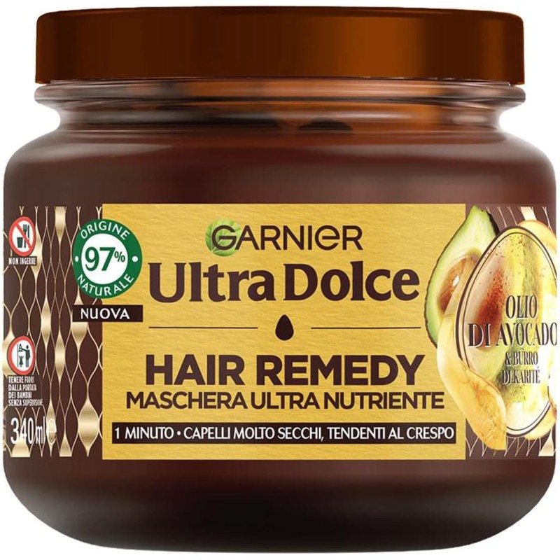 Ultra Dolce Maschera Hair Remedy Olio di Avocado e Burro di Karitè 340ml