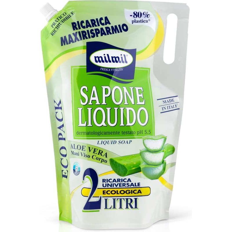 Mil Mil Sapone Liquido Eco Ricarica Aloe Vera 2000ml