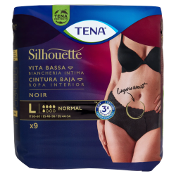 7322541056784 Tena Silhouette Noir Large 9pz