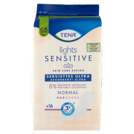 7322541496566 Tena Lights Sensitive Ultra Normal 16pz