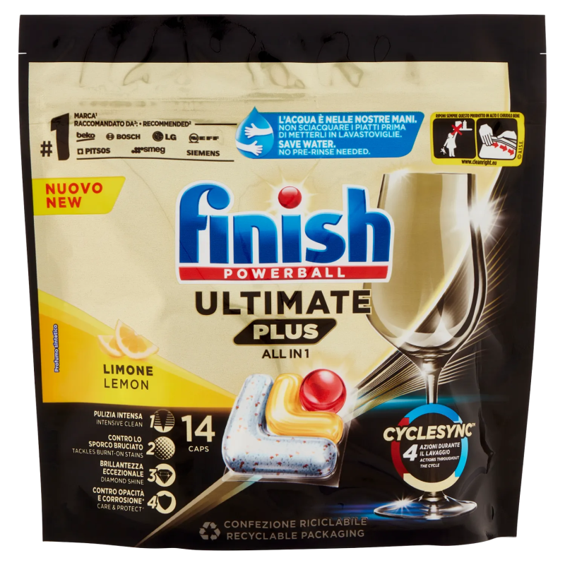 Finish Tabs Ultimate Plus Limone 14pz