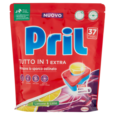 8015100575428 Pril Tabs Tutto in 1 Extra Limone 37pz