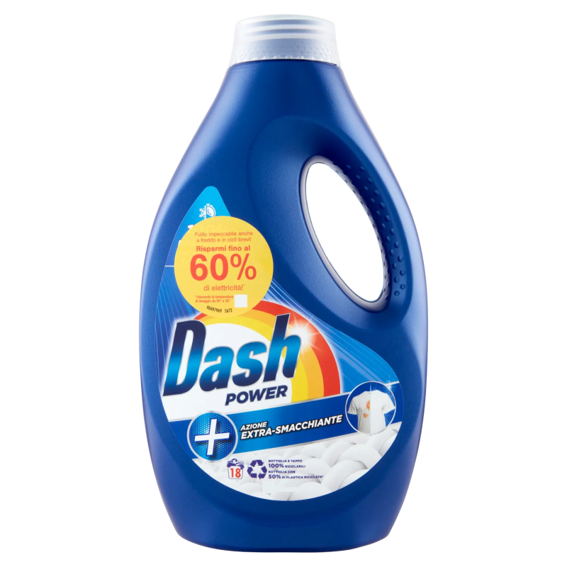 8006540685662 Dash Liquido Lavatrice Power Azione Extra-Smacchiante 18 Misurini 900ml