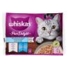 Whiskas Gatto Pure Delight Bocconcini di Pesce in Gelatina Con Salmone e Tonno 4x85gr