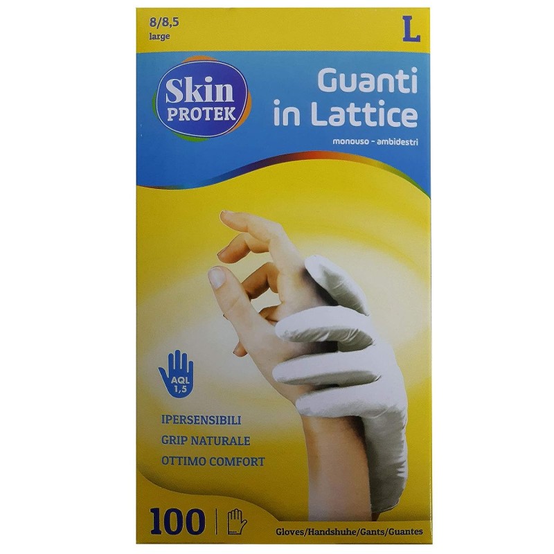 8024151425033 Skinprotek Guanti Lattice Large 100pz