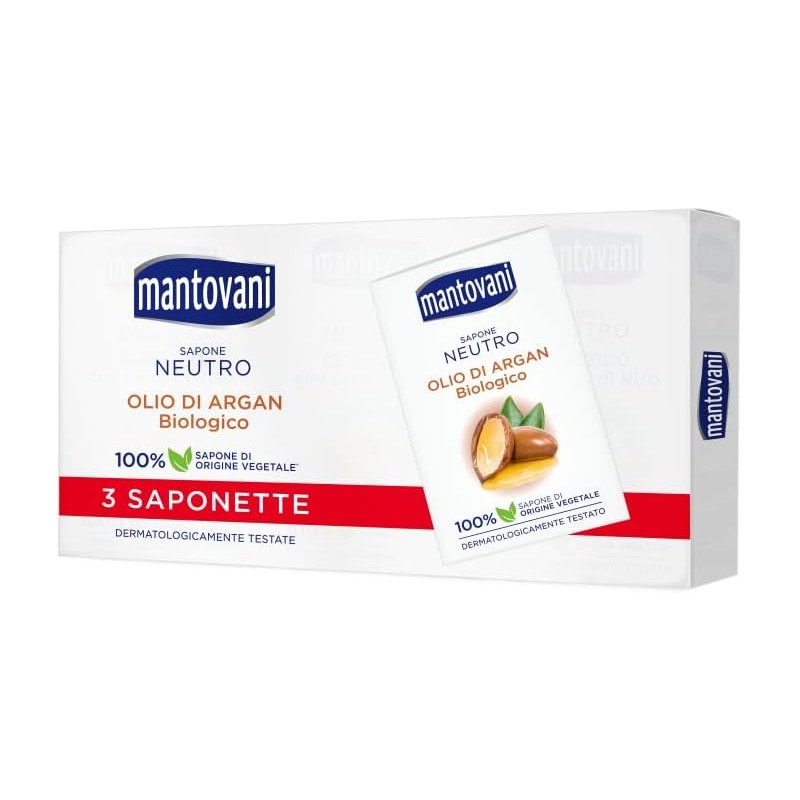 Mantovani Saponetta Olio di Argan 3x90gr