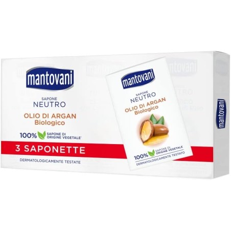 8002340017801 Mantovani Saponetta Olio di Argan 3x90gr