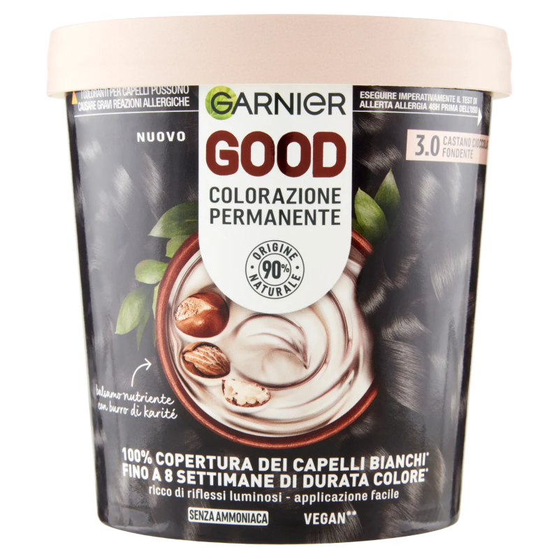 Garnier Good 3.0 Castano Cioccolato Fondente, Colorazione Permanente 1pz