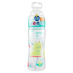 8058664165513 Neo Baby Biberon Plastica Collo Largo Dino Verde 4m+ 330ml