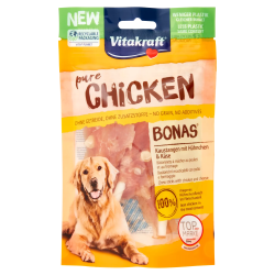 4008239585950 Vitakraft Pure Chicken Bonas Bastoncini Masticabili Con Pollo e Formaggio 80gr