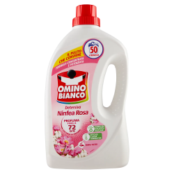 Omino Bianco Liquido Lavatrice Ninfea Rosa 50 Misurini 2000ml