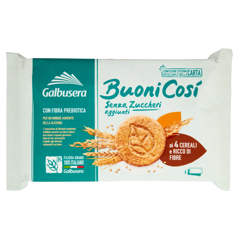 Galbusera Buoni Così Ai 4 Cereali 6x50gr