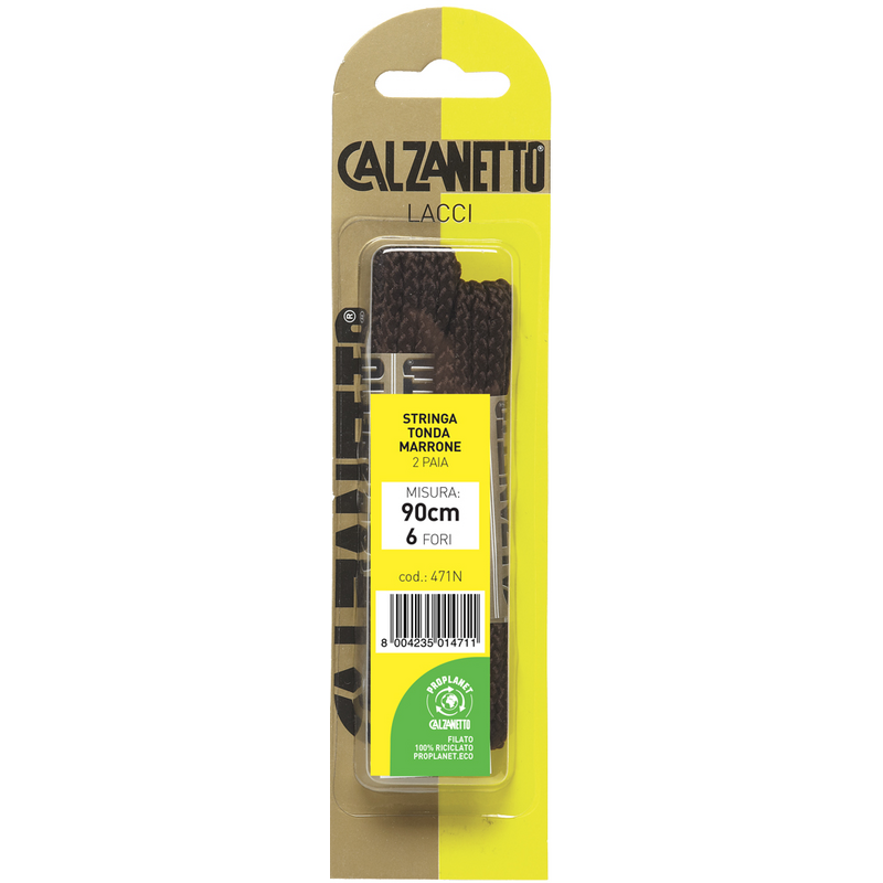 Calzanetto Stringa Tonda Marrone 90cm New 4pz