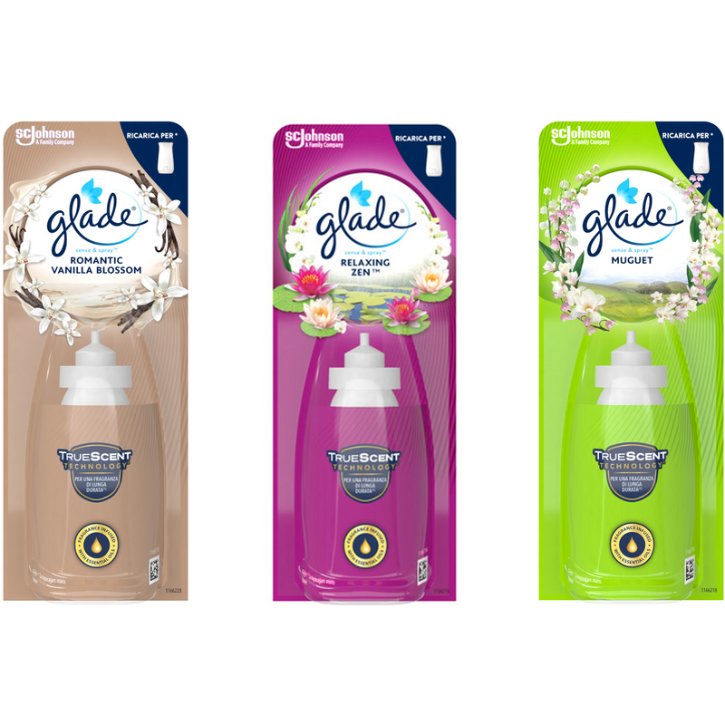 Glade Sense & Spray Ricarica Vanilla/Mughet/Relaxing Zen 18ml