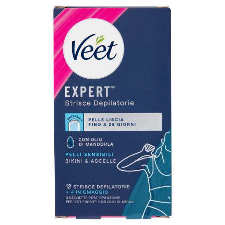 8056860829666 Veet Expert Strisce Ascelle & Bikini 12pz