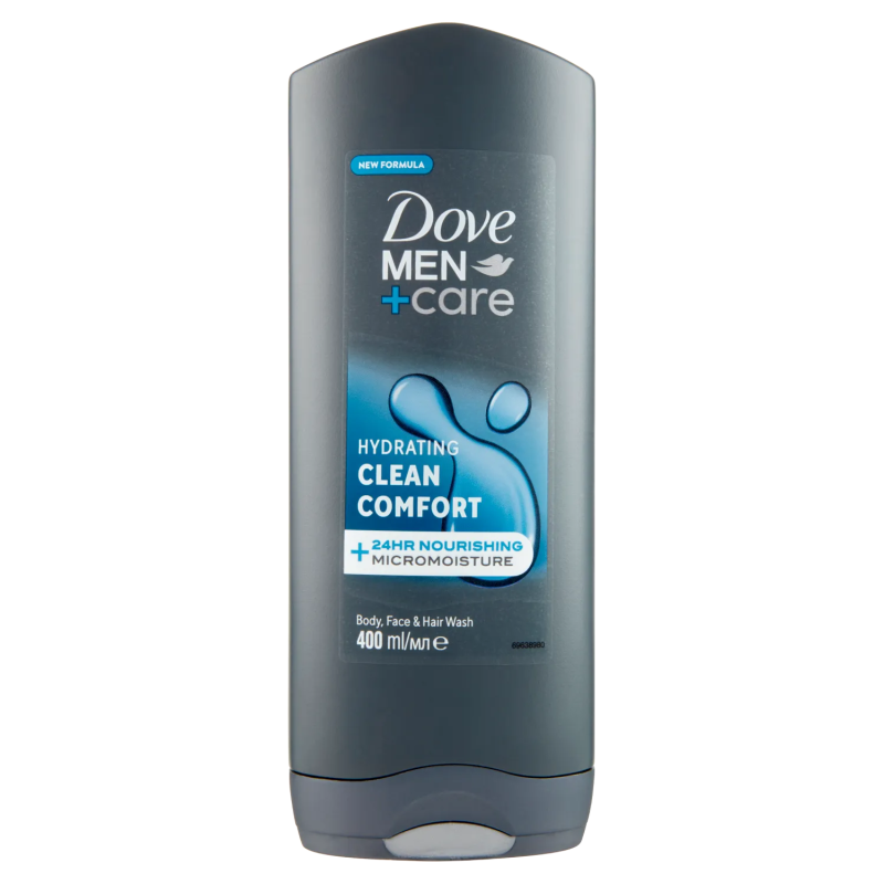 Dove Men+Care Hydrating Clean Comfort Body, Face & Hair Wash 400ml