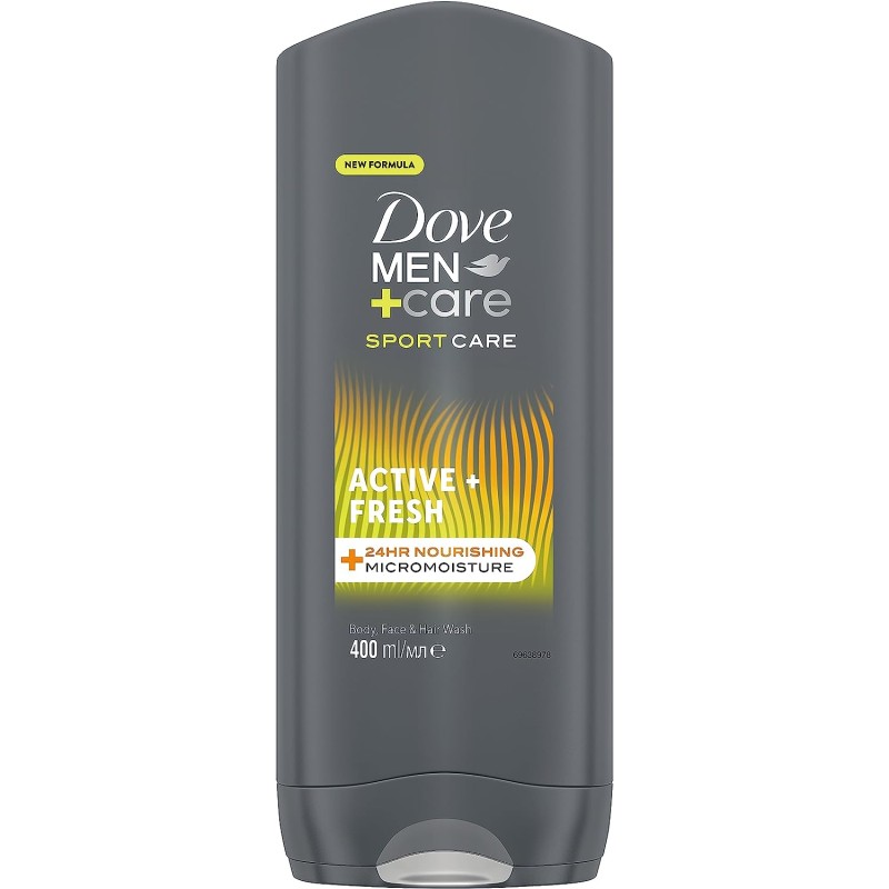 Dove Men+Care Active +Fresh Body, Face & Hair Wash 400ml