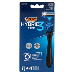 Bic Hybrid Flex 3 Rasoio + 4 Ricariche 1pz