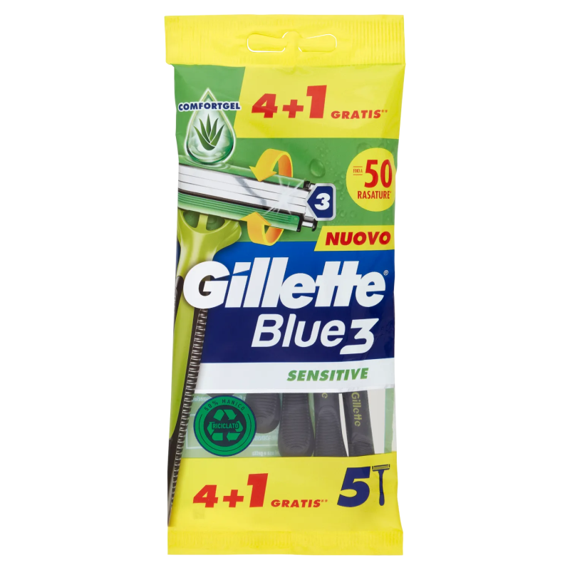 Gillette Blue 3 Sensitive Usa&Getta 4+1pz