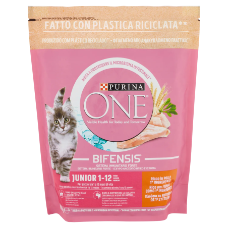 8445290071996 Purina One Cat Crocchette Junior Pollo&Riso New 800gr