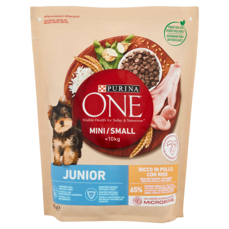 7613035027022 Purina One Dog Crocchette Mini/Small Junior Pollo/Riso 800gr