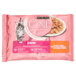 7613287795878 Purina One Cat Single Serve Junior Pollo 4x85gr