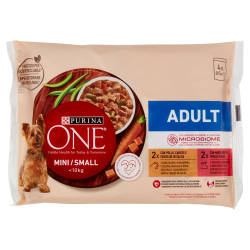 Purina One Dog Mini/Small Adult Pollo/Manzo 4x85gr