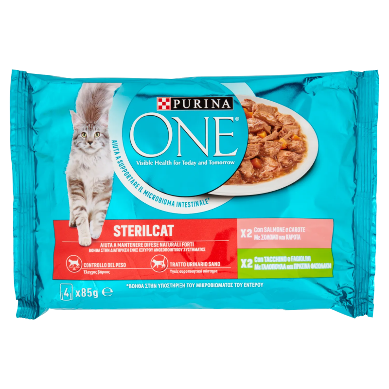 Purina One Cat Single Serve Sterilcat Salmone/Tacchino 800gr